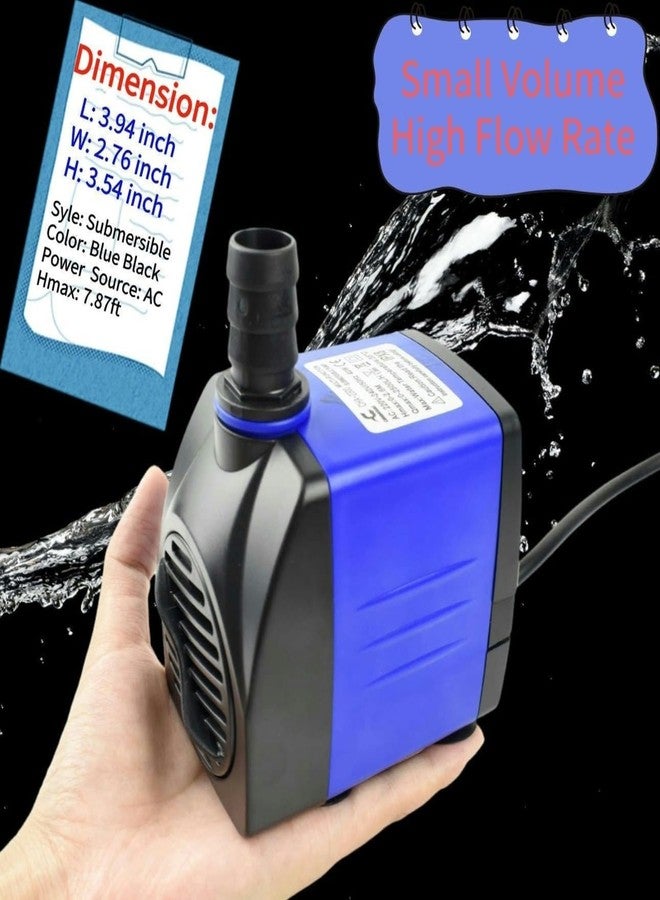 Conquerall CHA-2000 2000L/H AC 110V 520GPH Submersible Pump 35W 7.87ft Tall with 1.8m Power Cord for Aquariums, Ponds, Pump Hydroponics, Hydroponics Systems, Waterfalls and Marine Water - Image 2